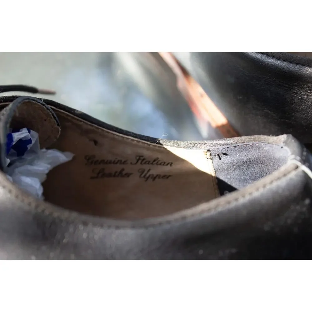 BANANA REPUBLIC‎ Ortholite Italian Leather Black Dress Oxfords Shoes Mens Sz 10